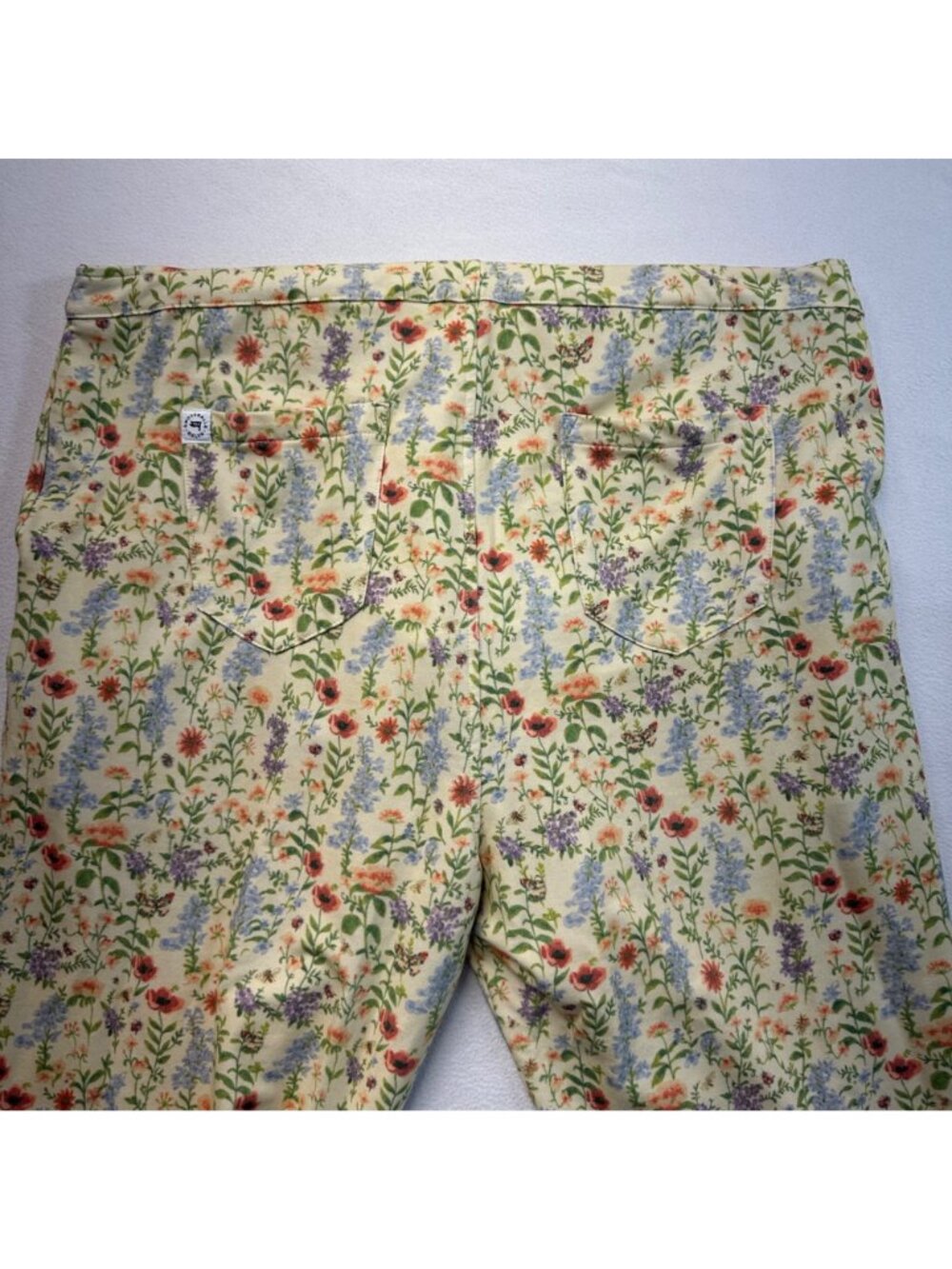 Swoveralls Floral Garden Print Sweatpant Overalls Size XL Comfycore Pockets - Picture 5 of 12